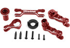 Traxxas Steering bellcranks/ draglink (6061-T6 aluminum, red-anodized) (fits X-Maxx)