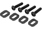 Traxxas Washers, motor mount, aluminum (black-anodized) (4)