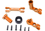Traxxas Steering bellcranks (left & right)/ draglink (6061-T6 aluminum, orange-anodized) (fits XRT)