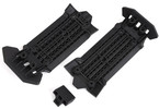Traxxas Skid plate, front (1), rear (1)/ rubber impact cushion (1)