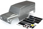Traxxas Body, Land Rover Defender, graphite silver/ decals