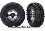 Traxxas Tires & wheels 2.2", chrome wheels, Canyon Trail tires (2)/ center caps (2)/ decal sheet (re