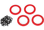 Traxxas hliníkový Beadlock kroužek 1.9" červený (4)