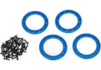 Traxxas hliníkový Beadlock kroužek 1.9" modrý (4)