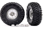 Traxxas Tires and wheels 2.2", classic chrome wheels, Canyon Trail tires (2) (requires #8255A)