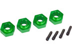 Traxxas náboj kola 12mm hliníkový zelený (4): TRX-4