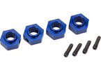 Traxxas náboj kola 12mm hliníkový modrý (4): TRX-4