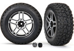 Traxxas Tires and wheels 2.6" (2)/ center caps (2) (requires #8255A)