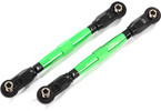 Traxxas Toe links, front (TUBES green-anodized, 7075-T6 aluminum) (88mm) (2)