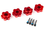 Traxxas náboj kola hliníkový červený (4)