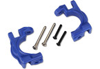 Traxxas Caster blocks, extreme heavy duty, blue (left & right) (for use with #9080 upgrade kit)