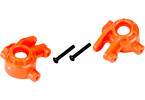 Traxxas Steering blocks, extreme heavy duty, orange (left & right) (for use with #9080 upgrade kit)