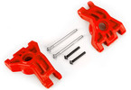 Traxxas Carriers, stub axle, rear, extreme heavy duty, red (left & right) (for use with #9080 upgrad