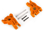 Traxxas Carriers, stub axle, rear, extreme heavy duty, orange (left & right) (for use with #9080 upg