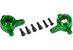 Traxxas Steering blocks, aluminum (green-anodized) (for use with #9080)