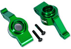 Traxxas Carriers, stub axle, rear, aluminum (green-anodized) (for use with #9080)