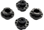 Traxxas Center caps, wheel (black) (4)