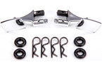 Traxxas Mirrors, side, chrome (left & right) (fits #9111 body)