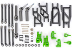 Traxxas Suspension Upgrade Kit, extreme heavy duty, green (fits Rustler 2WD or Stampede 2WD)