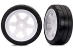 Traxxas Tires & Wheels 1.9", 6-Spoke white wheels, response tires (2) (front)