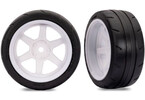 Traxxas Tires & Wheels 1.9", 6-Spoke white wheels, response tires (2) (rear)