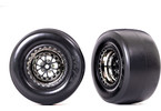 Traxxas kolo, disk Weld černě chromovaný, pneu smoke (2) (zadní)