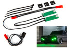 Traxxas LED osvětlení přední kompletní zelené