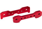 Traxxas Tie bars, front, 6061-T6 aluminum (red-anodized)