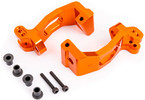 Traxxas Caster blocks, 6061-T6 aluminum (orange-anodized), left & right