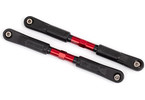 Traxxas Camber links, front (TUBES red-anodized, 7075-T6 aluminum) (117mm) (2)