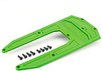 Traxxas Skidplate, chassis, green (fits Sledge)