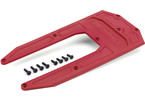 Traxxas Skidplate, chassis, red (fits Sledge)