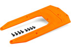 Traxxas Skidplate, chassis, orange (fits Sledge)