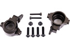 Traxxas Steering blocks, 6061-T6 aluminum (dark titanium-anodized), left & right