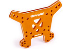 Traxxas Shock tower, front, aluminum (orange-anodized) (fits Sledge)