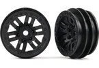 Traxxas Wheels 1.0", twin spoke (black) (2)
