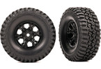 Traxxas Tires & wheels 1.0", black wheels, BFGoodrich Mud-Terrain T/A® KM3 tires (2)