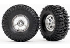 Traxxas Tires & wheels 1.0", chrome wheels, Mickey Thompson Baja Pro Xs tires (2)