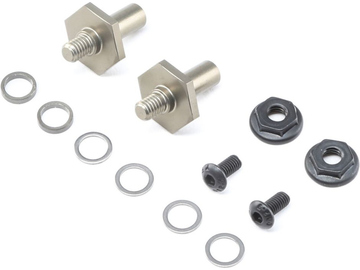 Front Axle Set, Aluminum 1mm Adj, 12mm Hex: 22 5.0, 4.0 / TLR232070