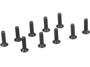 Flat Head Screws, M2.5 x 10mm (10) / TLR235007