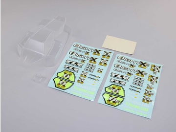 TLR Body Set, Clear, w/Decals: 8X, 8XE 2.0 / TLR240018