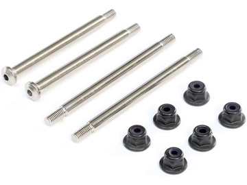 Outer Hinge Pins, 3.5mm, Electro Nickel (2): 8X / TLR244044
