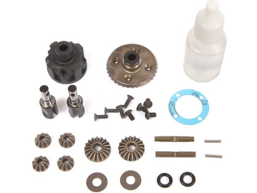 TLR přední/zadní diferenciál kompletní, kovové převody: 22X-4 / TLR332086
