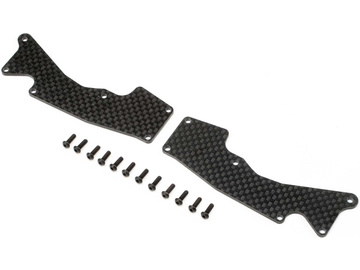 TLR Front Arm Inserts, Carbon: 8XT / TLR344047
