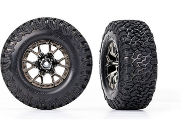 Traxxas kolo 2.2/3.0", disk Raptor R černý chrom, pneu BFGoodrich T/A KO2 (2) (2WD přední) Traxxas kolo 2.2/3.0", disk Raptor R černý chrom, pneu BFGoodrich T/A KO2 (2) (2WD přední) / TRA10186-BLKCR