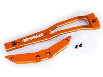 Traxxas Chassis brace, front, aluminum (orange-anodized) (2) / TRA10221-ORNG