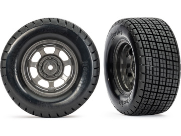 Traxxas kolo 2.2/3.0", disk dirt oval šedý, pneu Hoosier (2) (2WD přední) / TRA10473R