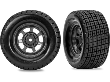Traxxas kolo 2.2/3.0", disk dirt oval šedý, pneu Hoosier (2) (2WD zadní, 4WD) Traxxas kolo 2.2/3.0", disk dirt oval šedý, pneu Hoosier (2) (2WD zadní, 4WD) / TRA10474R