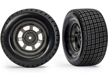 Traxxas kolo 2.2/3.0", disk dirt oval grafitově šedý, pneu Hoosier (2) (2WD zadní, 4WD) Traxxas kolo 2.2/3.0", disk dirt oval grafitově šedý, pneu Hoosier (2) (2WD zadní, 4WD) / TRA10474X