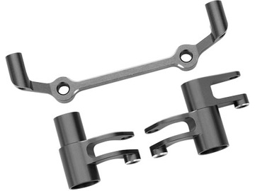 Traxxas Steering bellcranks, drag link (gray-anodized aluminum) / TRA10543-GRAY